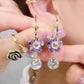 Pendientes de cristal con gota de flor