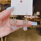 Pendientes de cristal con gota de flor