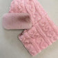 ❄️Bufanda y gorro de felpa abrigados y resistentes al viento para mujer