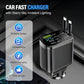 Cargador rápido para coche con iluminación ambiental de cielo estrellado