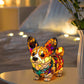 🐶 Lámpara LED de Mesa con Estatua de Cachorro – Diseño Color Block Decorativo ✨