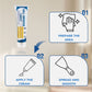 Kit eficiente para reparação de placas de gesso com raspador