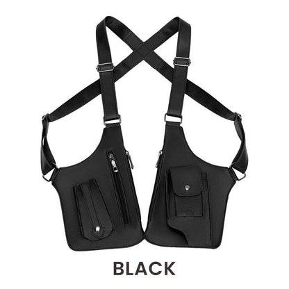 Mochila tática masculina antirroubo com vários bolsos e alças duplas