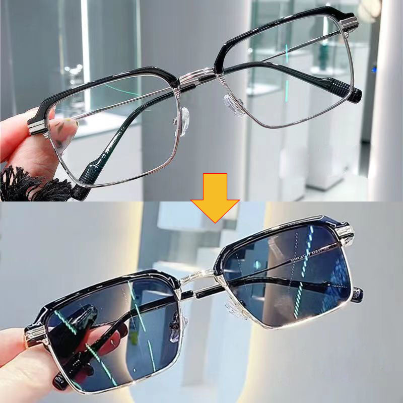 Pousbo® Men’s Fashionable Anti-blue Light Square Myopic Glasses