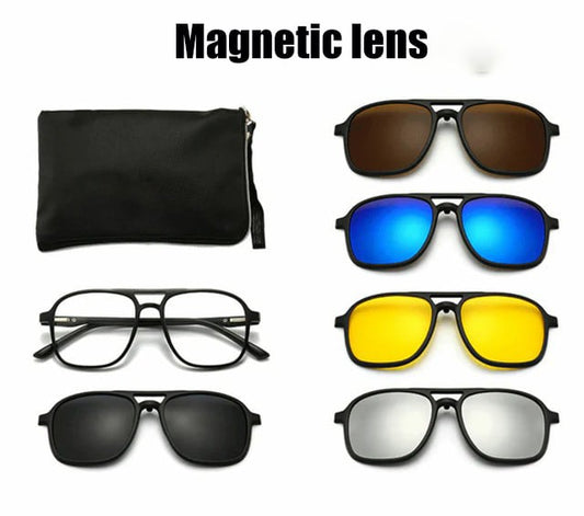 Replaceable lens 6 -in -1 Sunglasses Set