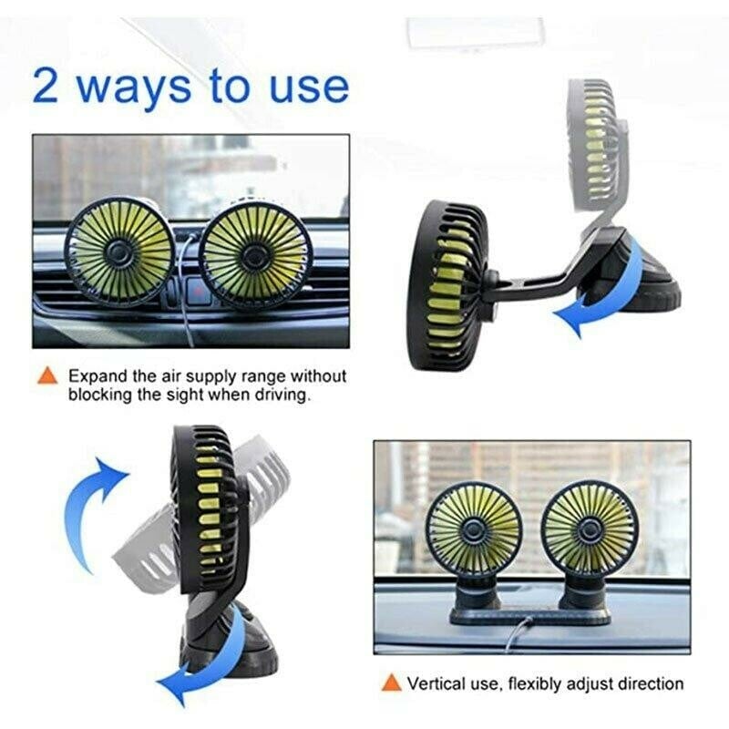 Car Essentials-Double Cooling Car Fan