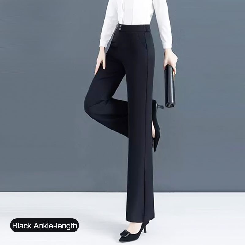 Women’s Ice Silk Straight-leg Flared Pants