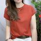 Ice Silk Loose Sleeve Versatile Round Neck T-shirt