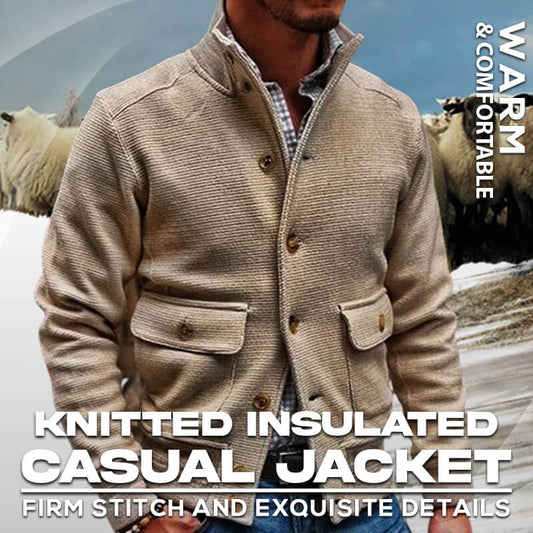 Knitted insulated casual jacket