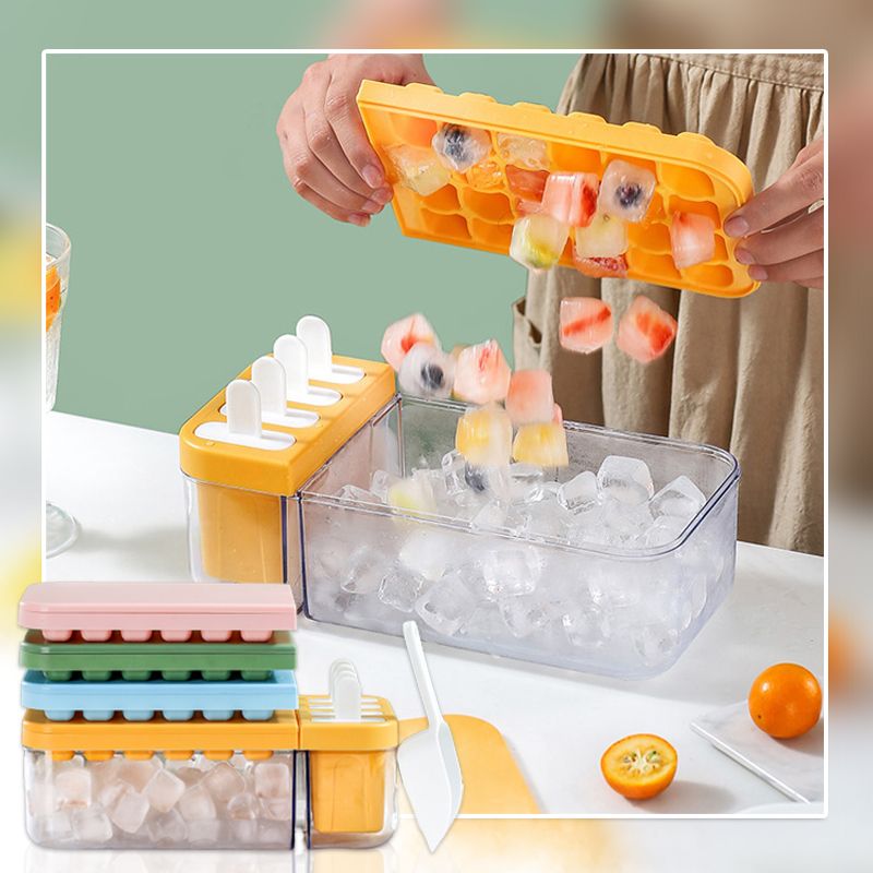 Pousbo® 2-in-1 Ice Cube Mold with Container