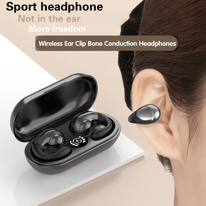 Wireless Ear Clip Bone Conduction Headphones