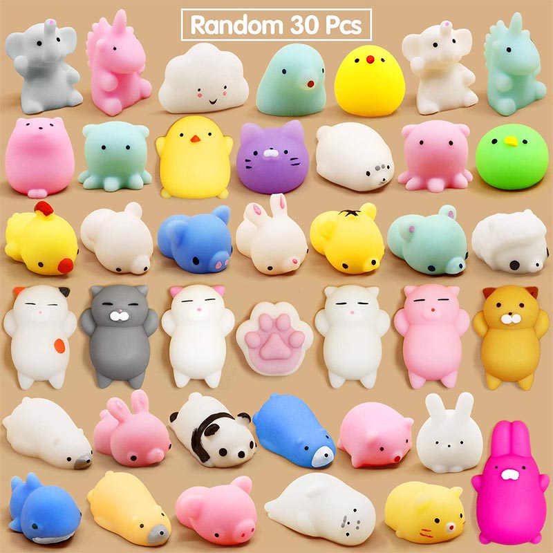 30/50Pcs Mochi Squishy Toys Bulk