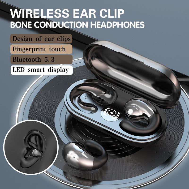 Wireless Ear Clip Bone Conduction Headphones