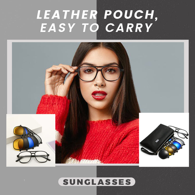 Replaceable lens 6 -in -1 Sunglasses Set