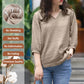 New Cotton And Linen V-neck Seven-point Sleeve Shirt