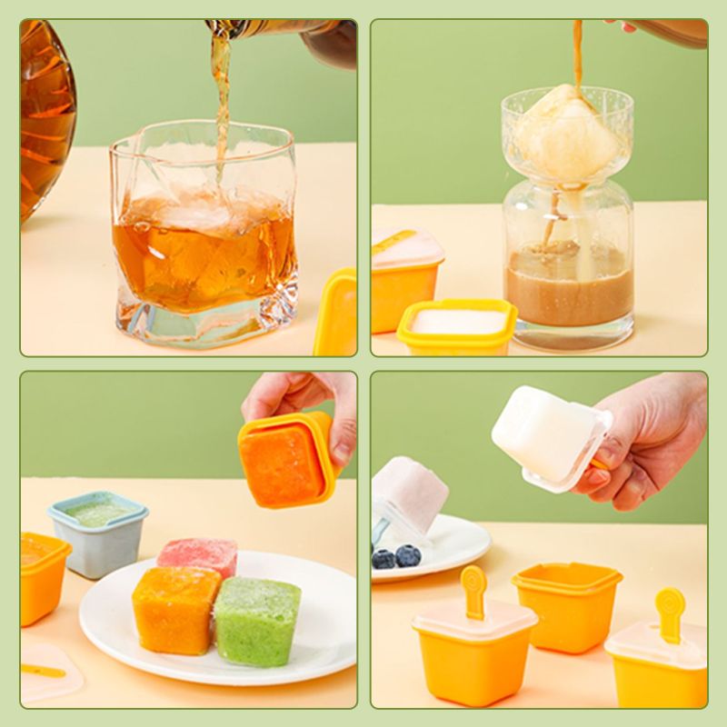 6pcs Individual Stackable Ice Cube Mold Box