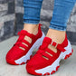 Chunky Soled Paneled Suede Cutout Sneakers