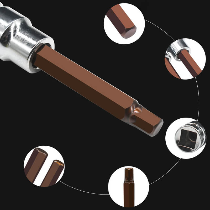 Hexagon twelve point screwdriver socket head