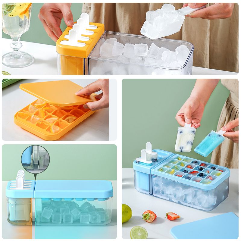 Pousbo® 2-in-1 Ice Cube Mold with Container