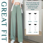 All-Match Ice Silk Ribbed Knit Pants