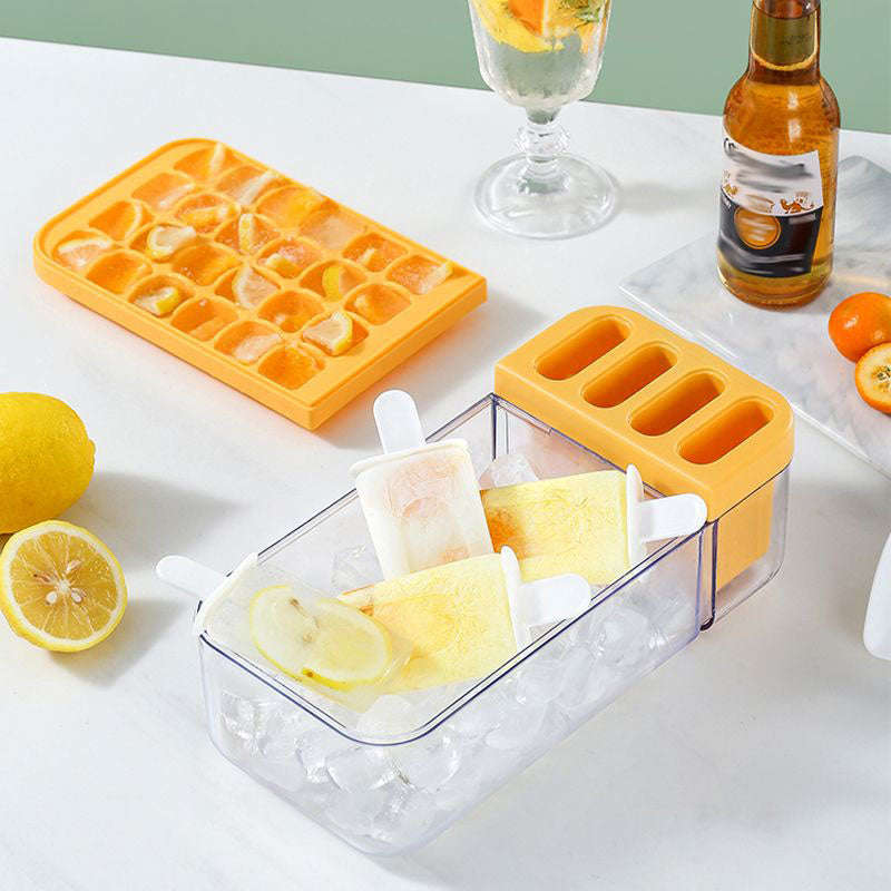 Pousbo® 2-in-1 Ice Cube Mold with Container