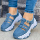 Chunky Soled Paneled Suede Cutout Sneakers