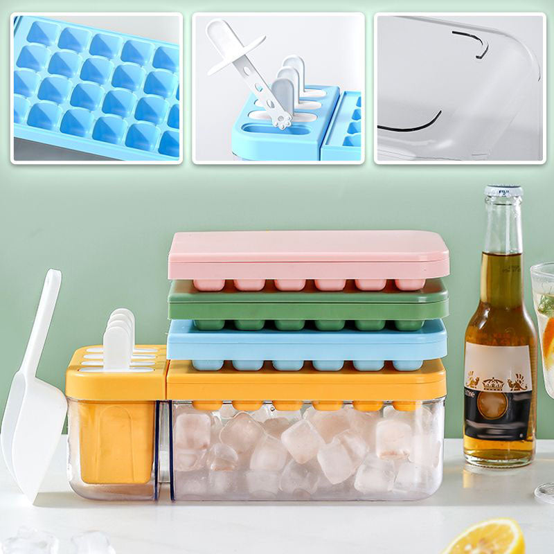 Pousbo® 2-in-1 Ice Cube Mold with Container