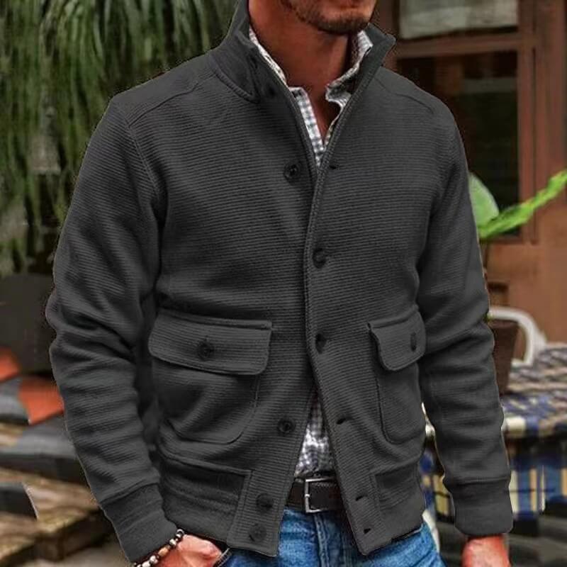 Knitted insulated casual jacket