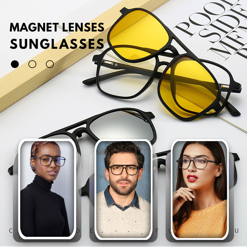 Replaceable lens 6 -in -1 Sunglasses Set