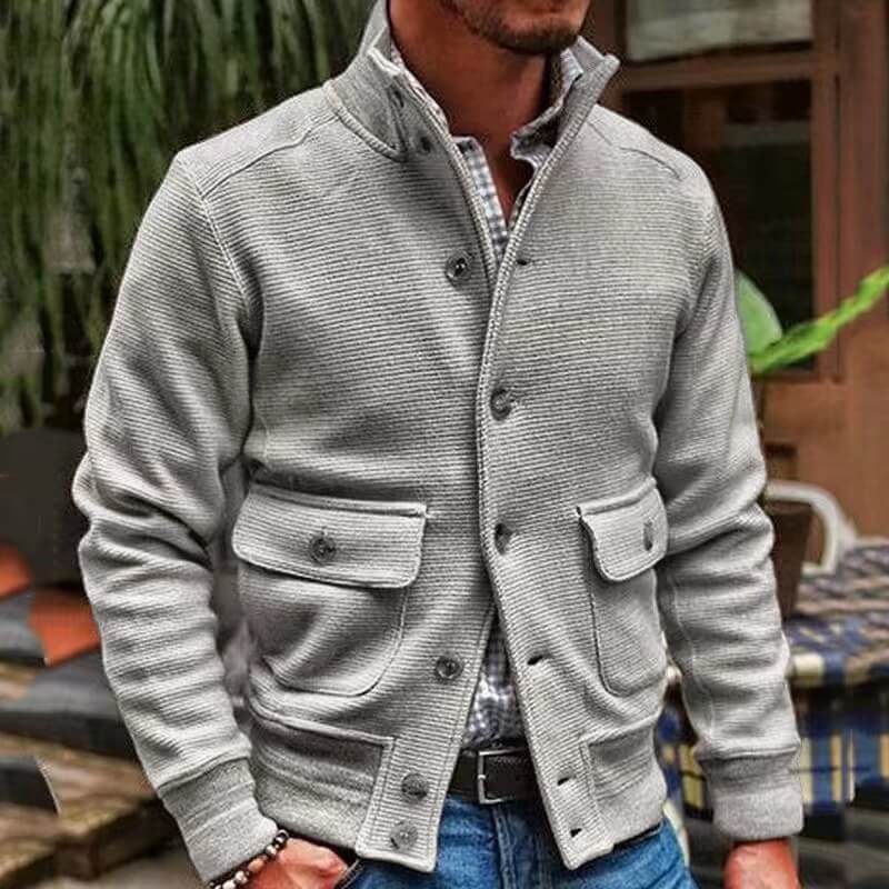 Knitted insulated casual jacket