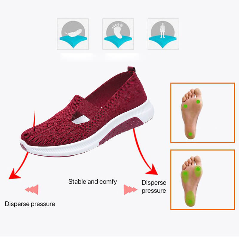 Flat non-slip slip-on shoes