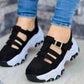 Chunky Soled Paneled Suede Cutout Sneakers