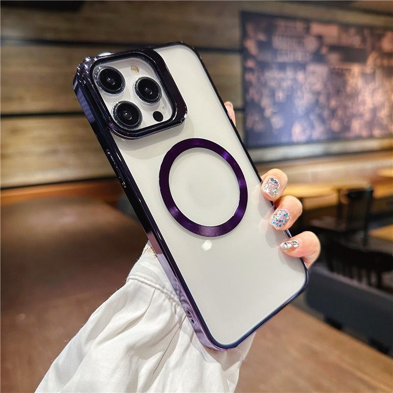 Electroplated Phone Case with Camera Cover for iPhone