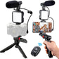 Professional video Microphone kit with Tripod Stand and LED Light