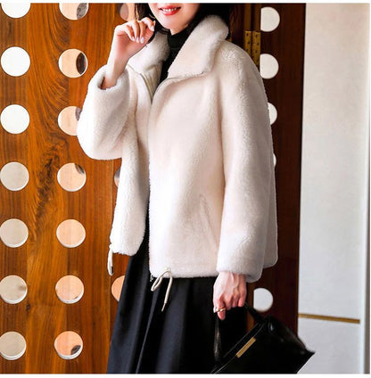 Thick coral fleece sweatshirt