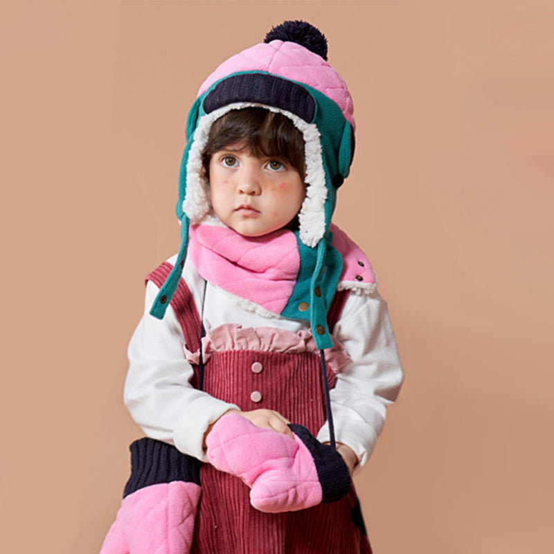 Autumn and Winter Padded Warm Ear Protection Kids Hat