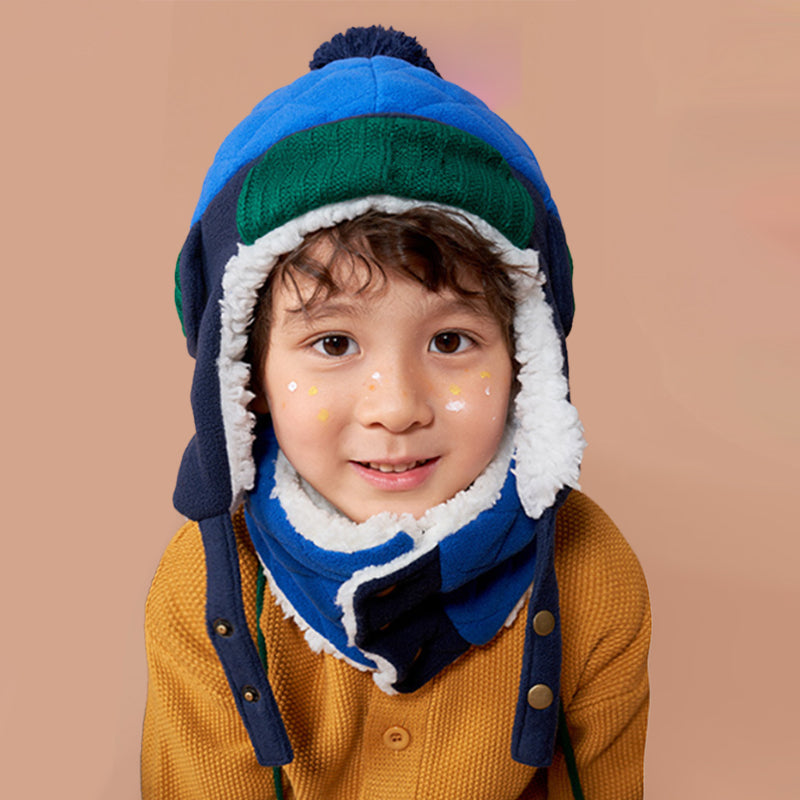 Autumn and Winter Padded Warm Ear Protection Kids Hat